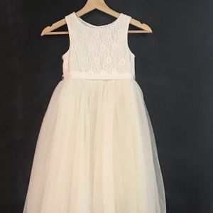Ivory flower girl dress